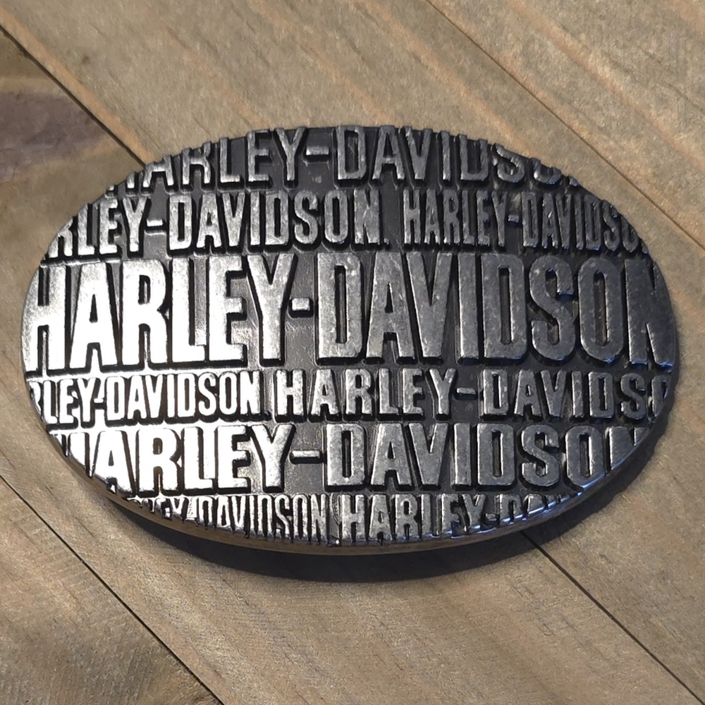 2011 Harley Davidson Belt Buckle Multi-Font Gunmetal (S8)